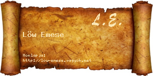 Löw Emese névjegykártya